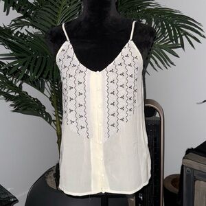 Joie Cream Silk Blouse Small